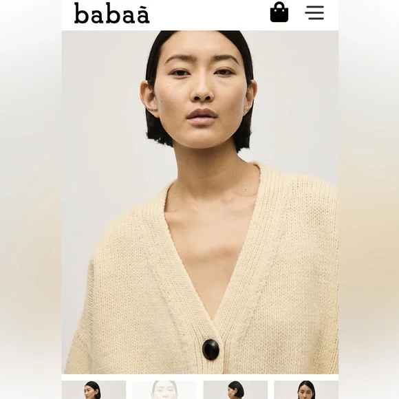 - Babaa Cardigan no17 Natural - Picture 2 of 8